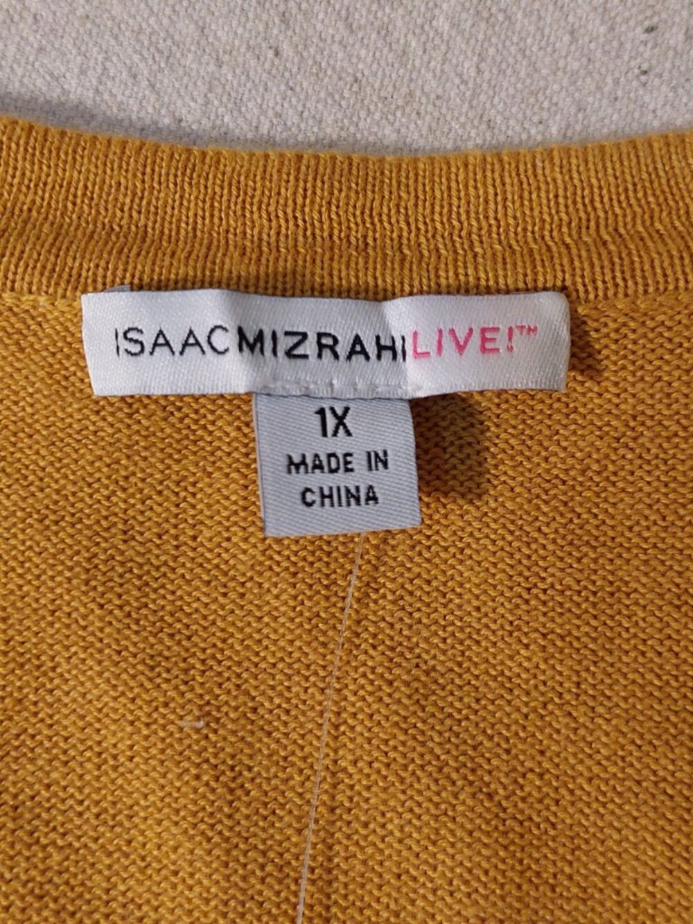 Isaac Mizrahi Live! Gold/Multi-Color Floral Polka Dot Cardigan Sweater Size: 1X - Picture 6 of 8